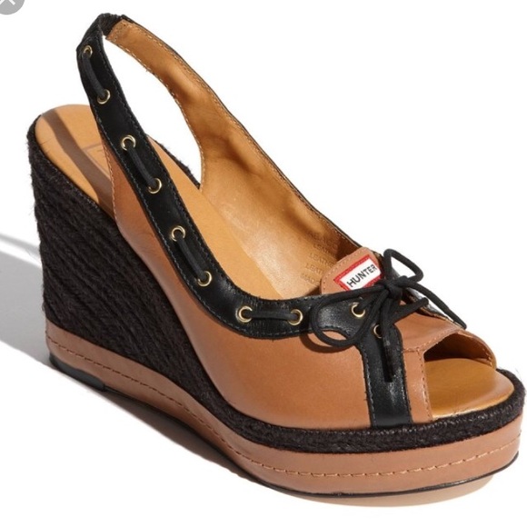hunter black espadrille sandals